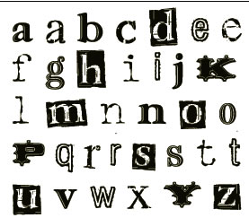 Technique Tuesday - Alphabet Stamp Set - Calamity Jane Lowercase Letters Large  (sold individually)